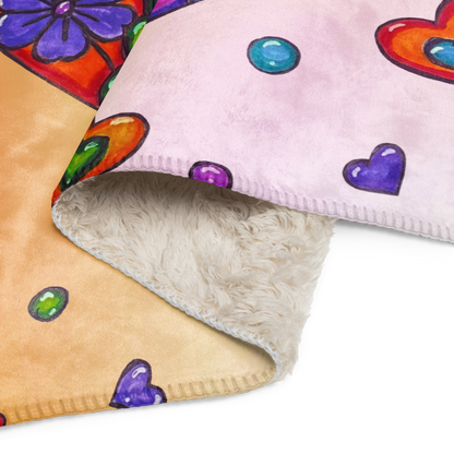 Sherpa Fleece Reversible Custom Throw Blanket for Couch-Jealousy-24-05