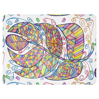 Plush Sherpa Blanket-Appreciation (72 Names of God-Ayin Nun Vav)-7-137online.com
