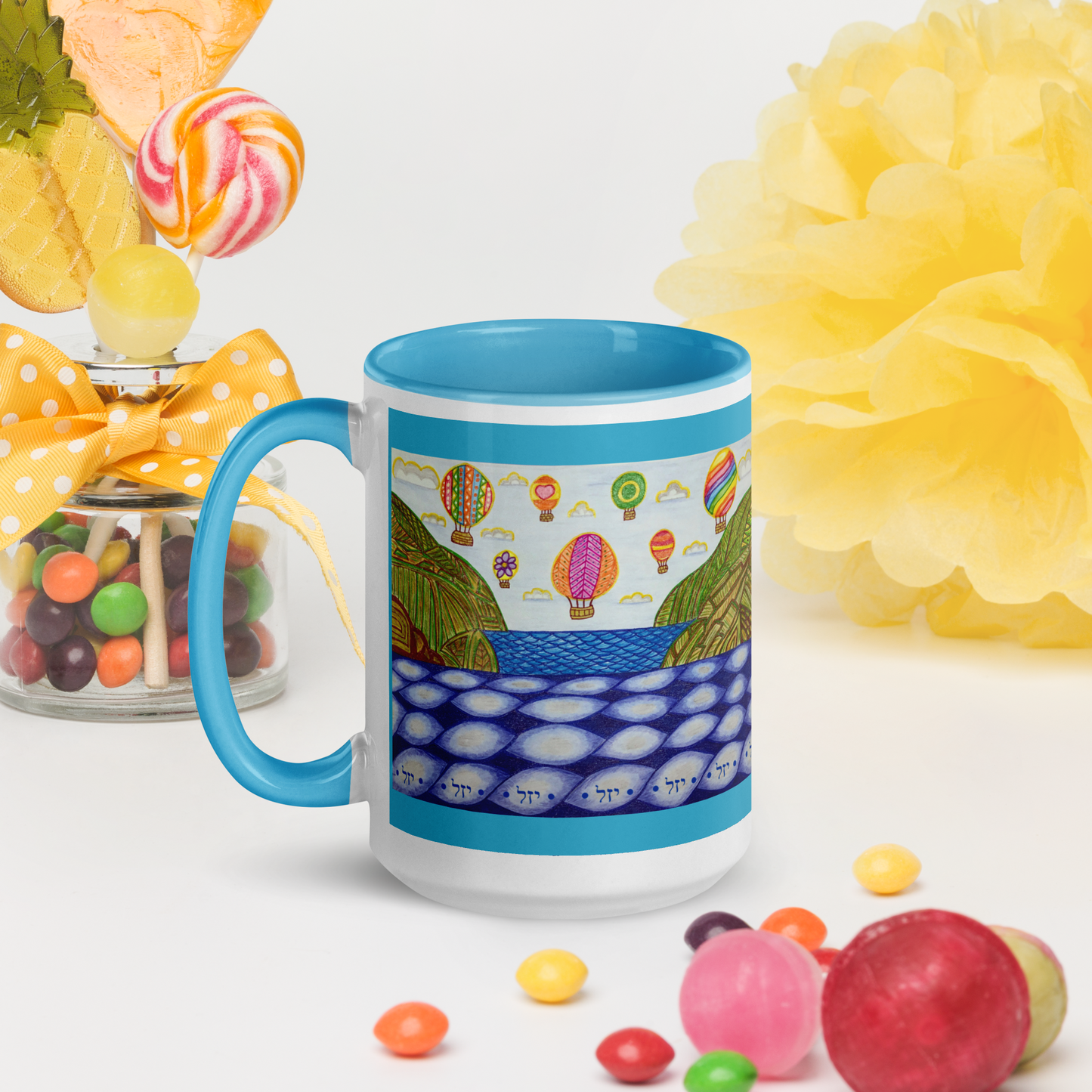 Custom-Coffee-Mug-with-Color-Inside-15oz-Blu-Heaven-on-Earth-(72-Names-of-God–Yud-Zayin-Lamed)-5-137online.com