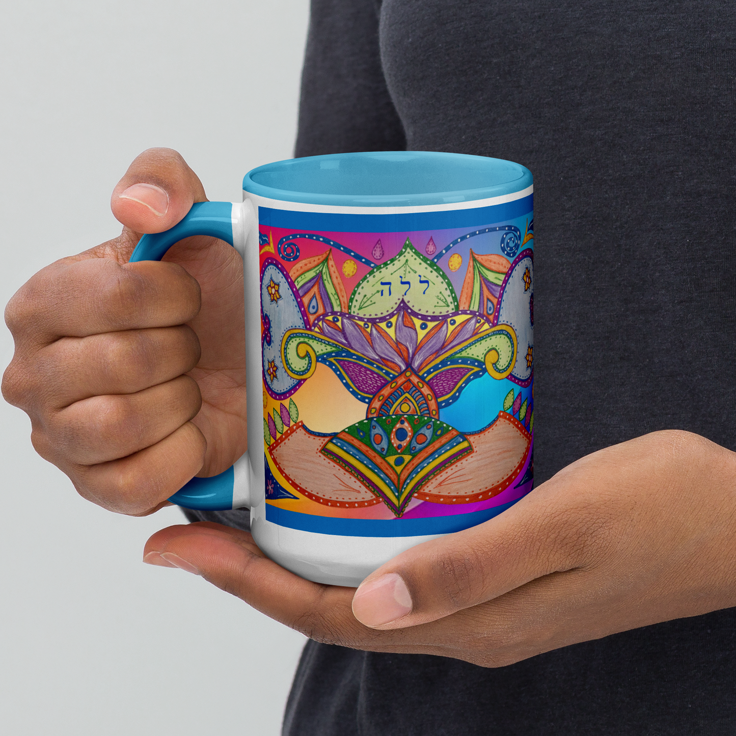  Custom Coffee Mug with Color Inside 15oz-Blu-Dreams (72 Names of God-Ayin-Lamed-Hey)-7-137online.com