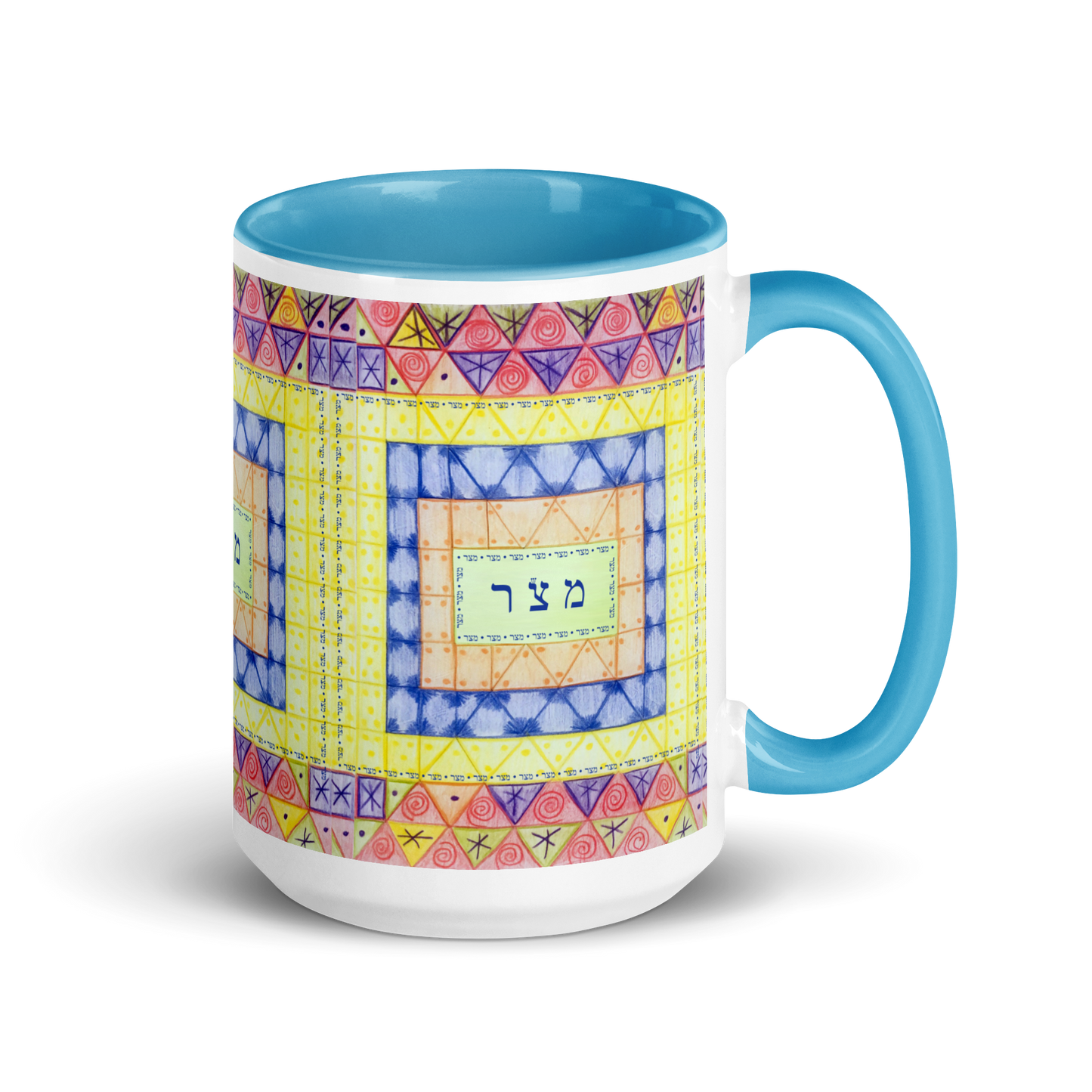 Custom-Coffee-Mug-with-Color-Inside-15oz-Blu-Freedom-(72-Names-of-God–Mem-Zadik-Resh)-3-137online.com