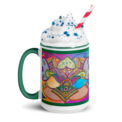 Custom Coffee Mug with Color Inside 15oz-Grn-Dreams (72 Names of God-Ayin-Lamed-Hey)-2-137online.com