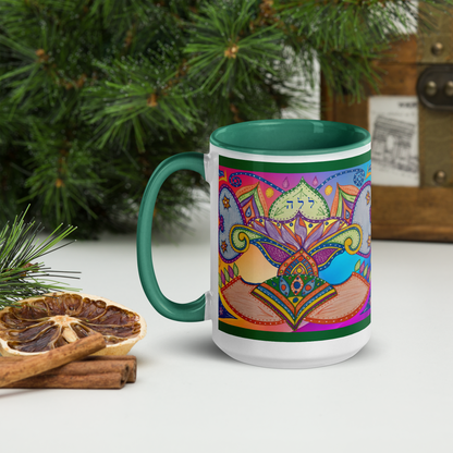 Custom Coffee Mug with Color Inside 15oz-Grn-Dreams (72 Names of God-Ayin-Lamed-Hey)-6-137online.com