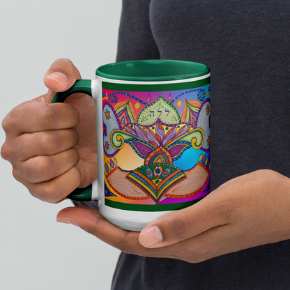 Custom Coffee Mug with Color Inside 15oz-Grn-Dreams (72 Names of God-Ayin-Lamed-Hey)-7-137online.com