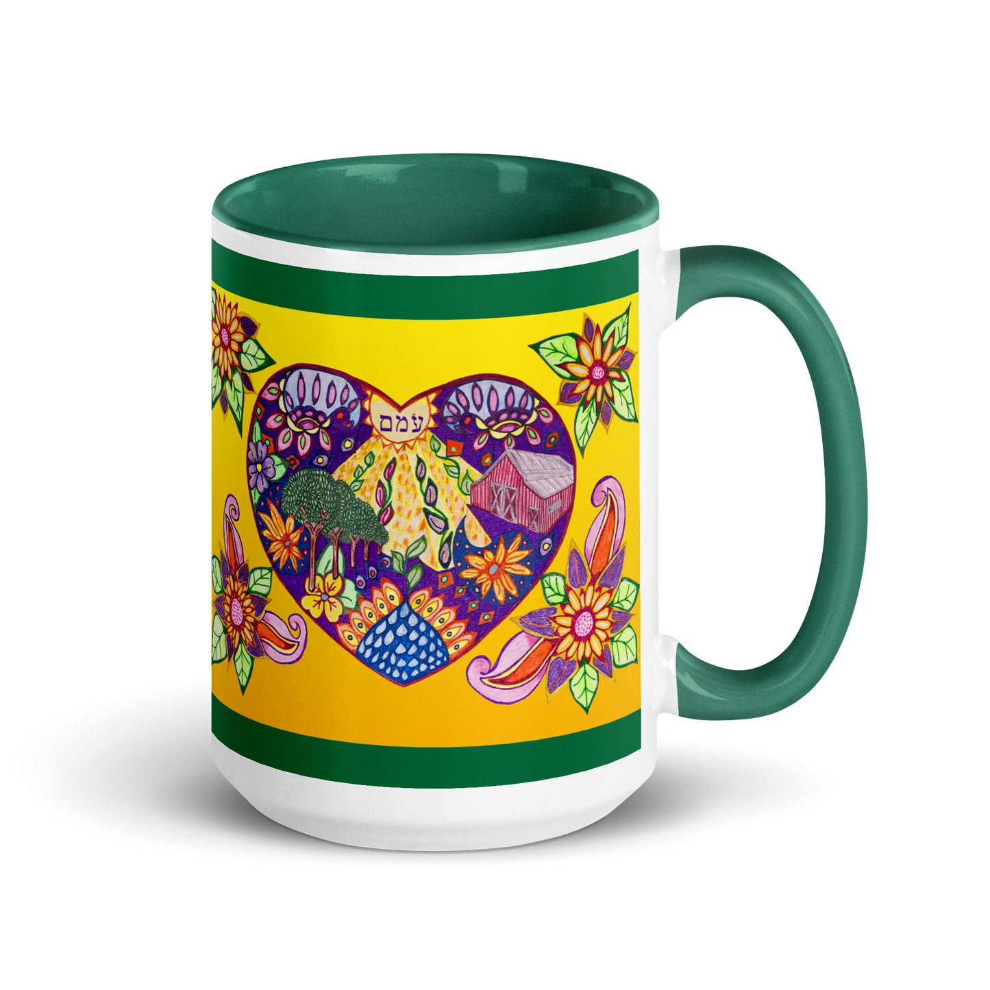 Custom-Coffee-Mug-with-Color-Inside-15oz-Green-Passion-(72-Names-of-God–Ayin-Mem-Mem)-2-137online.com