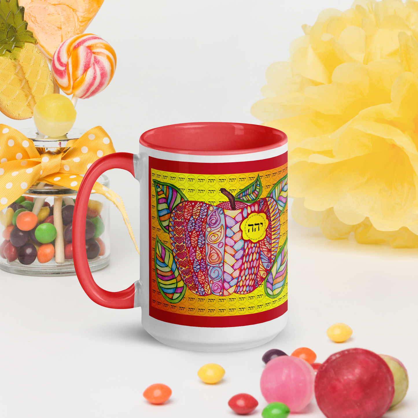 Custom-Coffee-Mug-with-Color-Inside-Red-Mentor-(72-Names-of-God–Yud-Hey-Hey)-5-137online.com