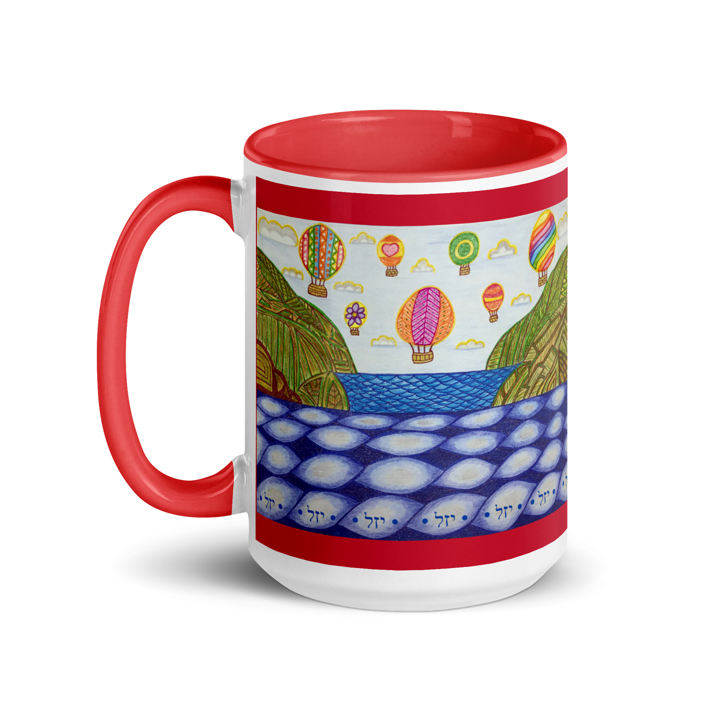 Custom-Coffee-Mug-with-Color-Inside-15oz-Red-Heaven-on-Earth-(72-Names-of-God–Yud-Zayin-Lamed)-3-137online.com