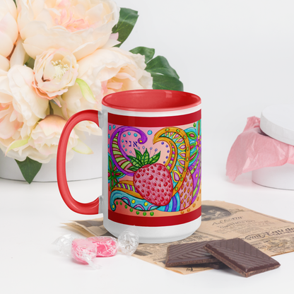 Custom Coffee Mug with Color Inside 15oz-Red-Big Picture (72 Names of God-Aleph Nun Yud)-4-137online.com