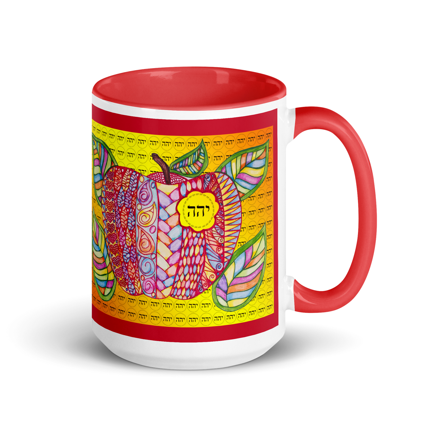 Custom-Coffee-Mug-with-Color-Inside-Red-Mentor-(72-Names-of-God–Yud-Hey-Hey)-3-137online.com