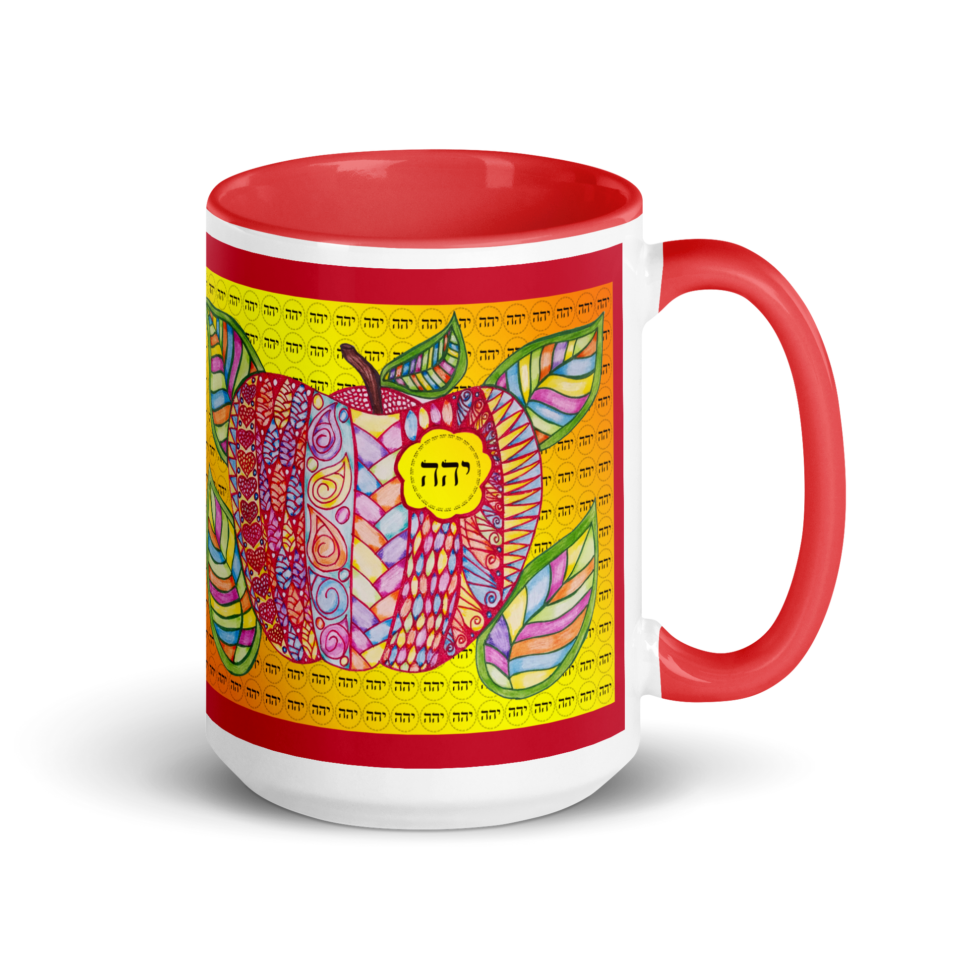 Custom-Coffee-Mug-with-Color-Inside-Red-Mentor-(72-Names-of-God–Yud-Hey-Hey)-3-137online.com