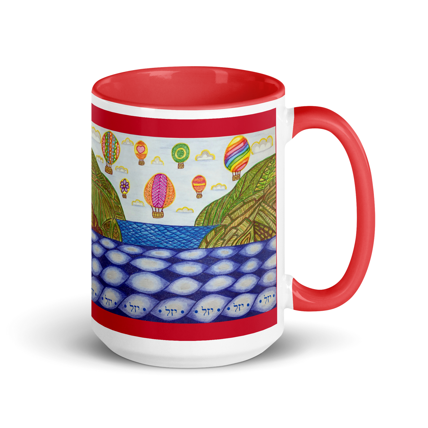 Custom-Coffee-Mug-with-Color-Inside-15oz-Red-Heaven-on-Earth-(72-Names-of-God–Yud-Zayin-Lamed)-2-137online.com