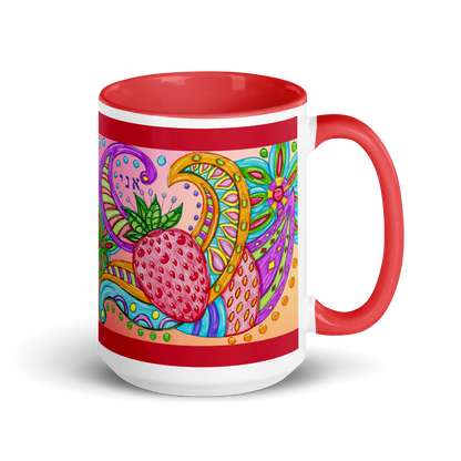 Custom Coffee Mug with Color Inside 15oz-Red-Big Picture (72 Names of God-Aleph Nun Yud)-3-137online.com