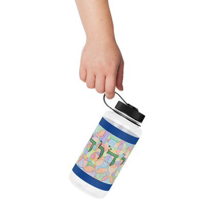  Wide Mouth Plastic Water Bottle 32oz Blu-72 Names of God-Prosperity-Yud Dalet Vav Dalet-6-137online.com